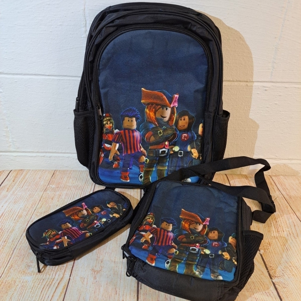 Roblox Minecraft. Anime Fans. Kids School Bag/Backpack, Lunchbox and pencil bag.